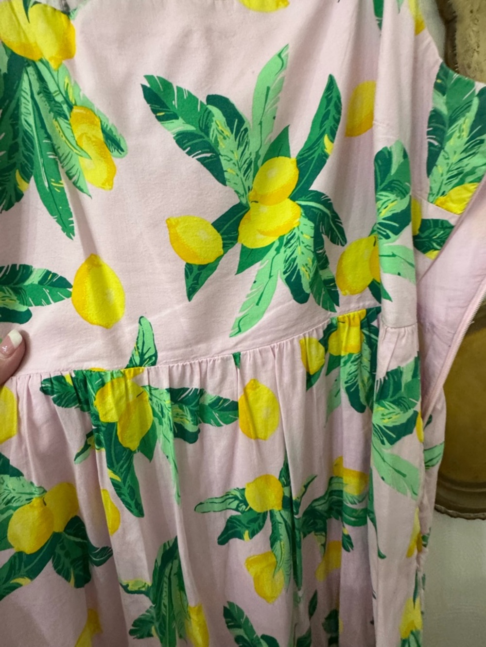 J. Crew Pink Lemon Print Dress - Picture 4 of 8